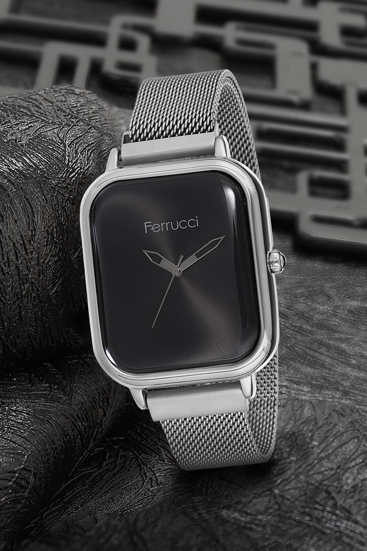 Ferrucci 9FM2477 36 mm Gri Metal Kordon Analog Kadın Kol Saati