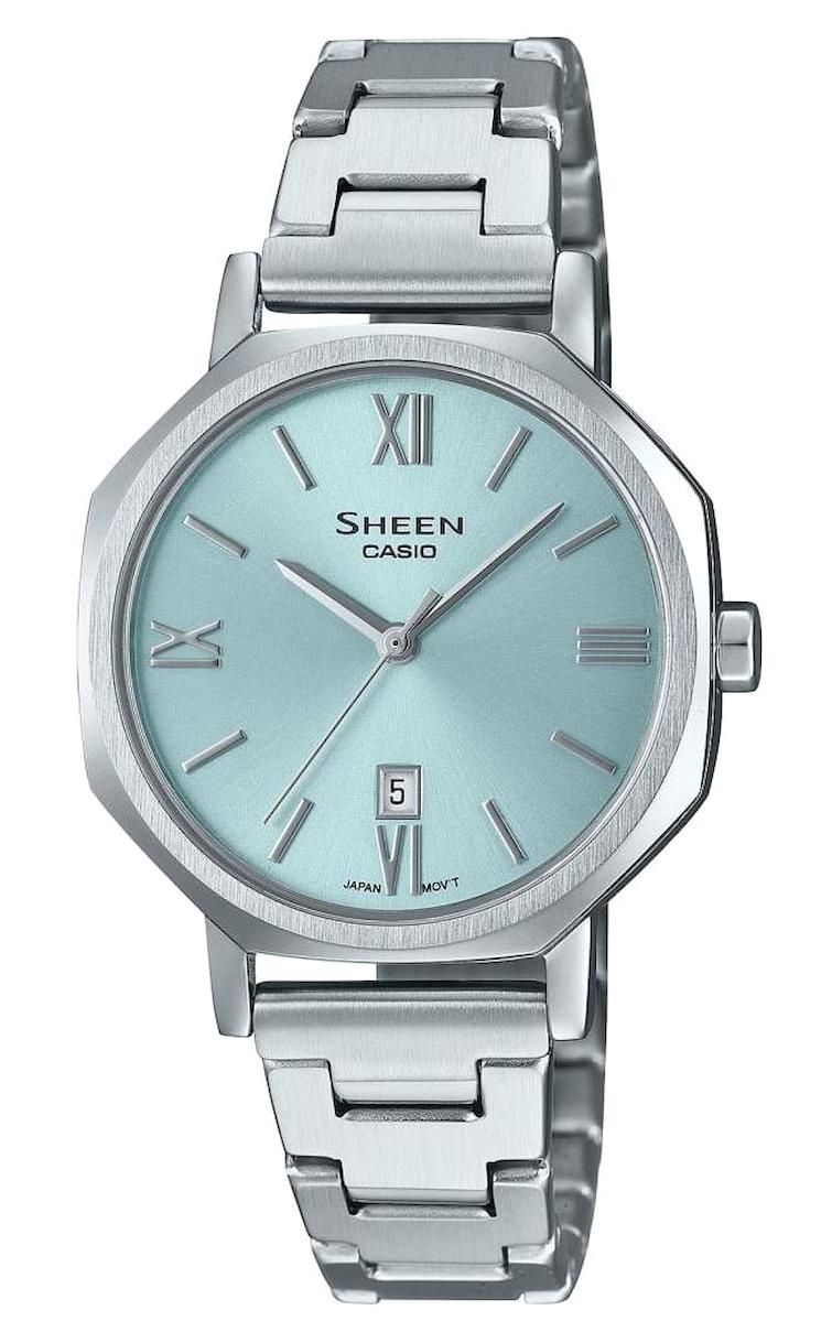 Casio SHEEN SHE-4554D-2AUDF 30 mm Gri Silikon Kordon Analog Kadın Kol Saati