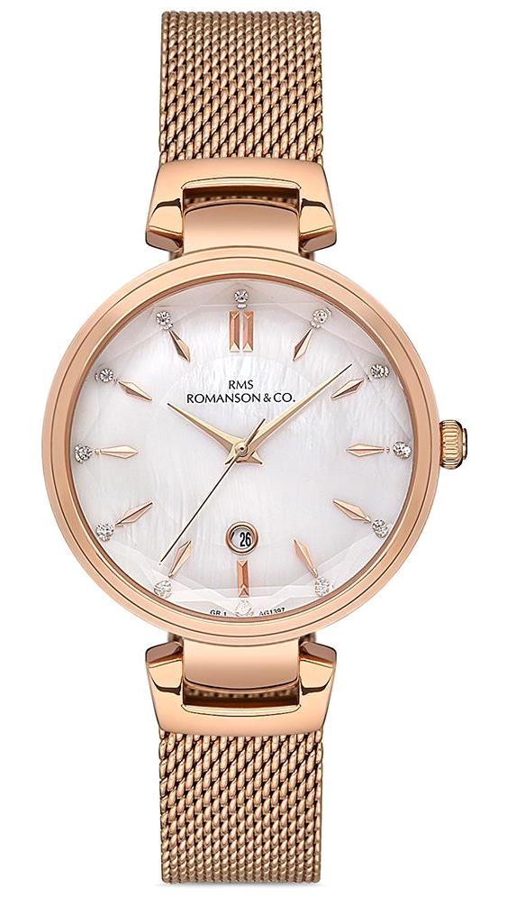 Romanson GR.1.AG1397.04 Takvimli 32 mm Rose Gold Çelik Kordon Analog Kadın Kol Saati
