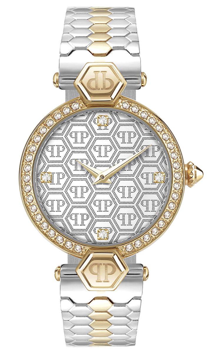 Philipp Plein PWEAA0521 32 mm Altın-Gri Çelik Kordon Analog Kadın Kol Saati