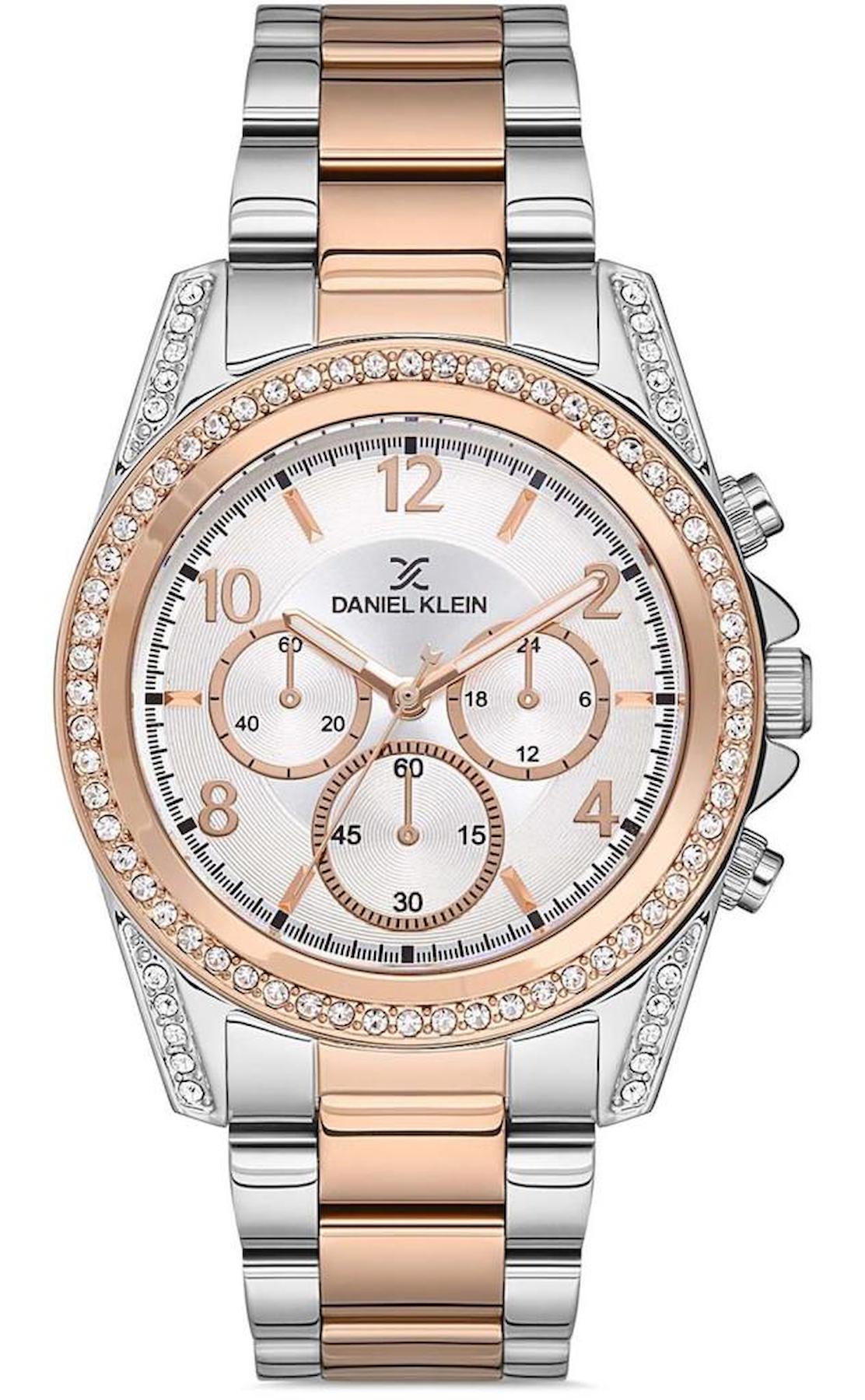 Daniel Klein EDK.1.10104.4 38 mm Gri-Rose Gold Metal Kordon Analog Kadın Kol Saati