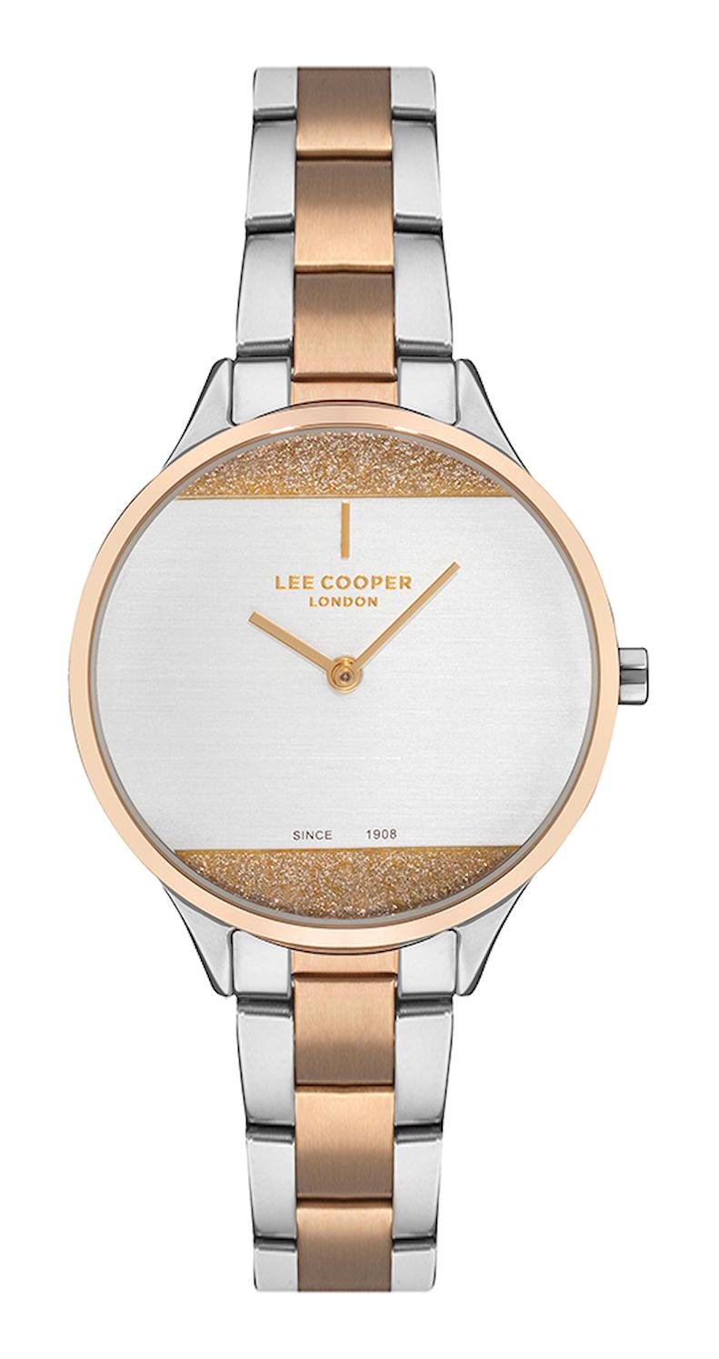 Lee Cooper LC07022.510 40 mm Rose Gold Plastik Kordon Analog Kadın Kol Saati