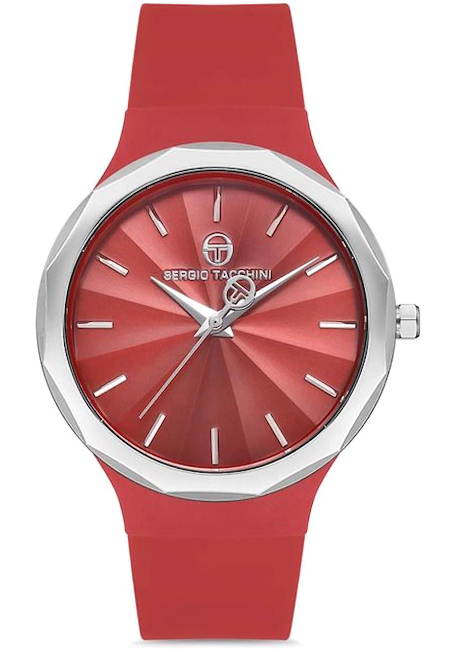 Sergio Tacchini ST.1.10131.5 32 mm Kırmızı Silikon Kordon Analog Kadın Kol Saati