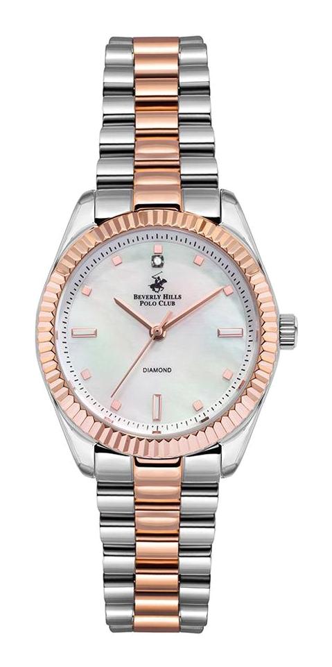 Beverly Hills Polo Club BP3081X.520 35 mm Gri-Rose Gold Çelik Kordon Analog Kadın Kol Saati