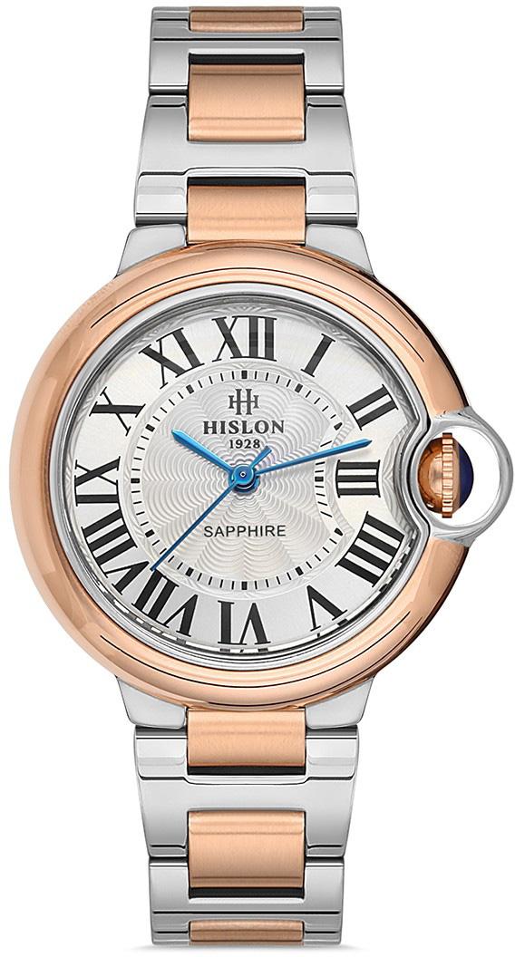 Hislon QL120T-02SR 34 mm Gri-Rose Gold Çelik Kordon Analog Kadın Kol Saati