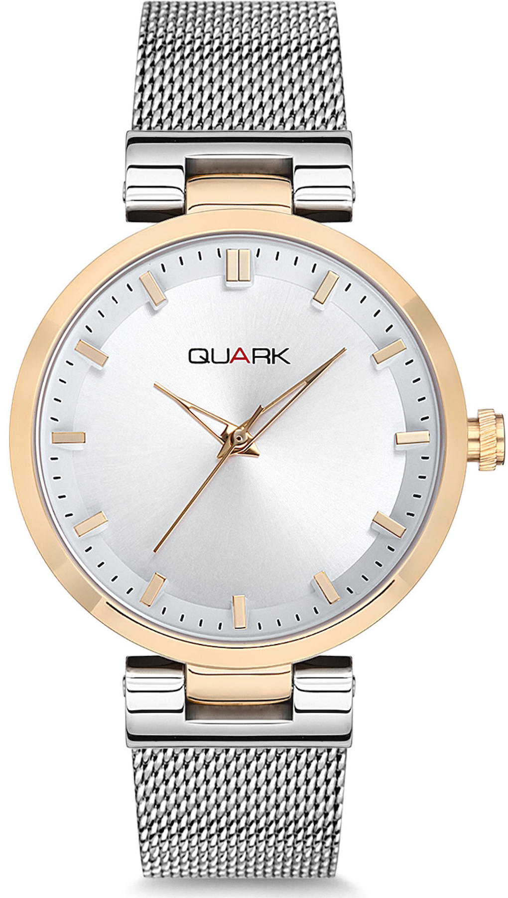 Quark QC-600G-7A 34 mm Gri Çelik Kordon Analog Kadın Kol Saati