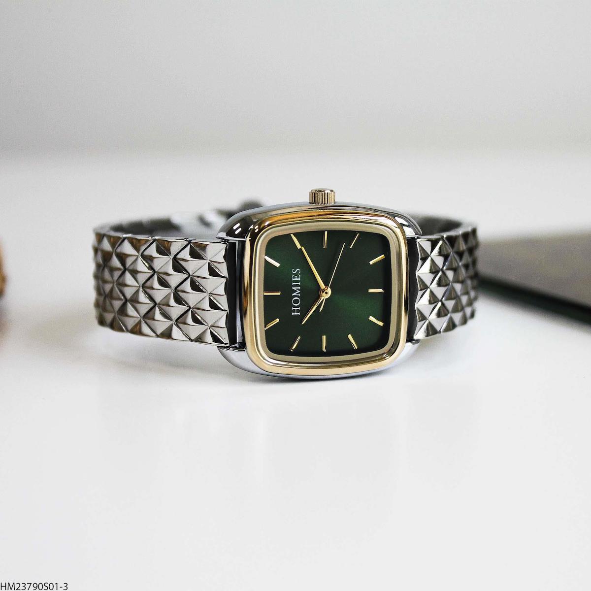 Homies HM23790S01-3 30 mm Gri Çelik Kordon Analog Kadın Kol Saati