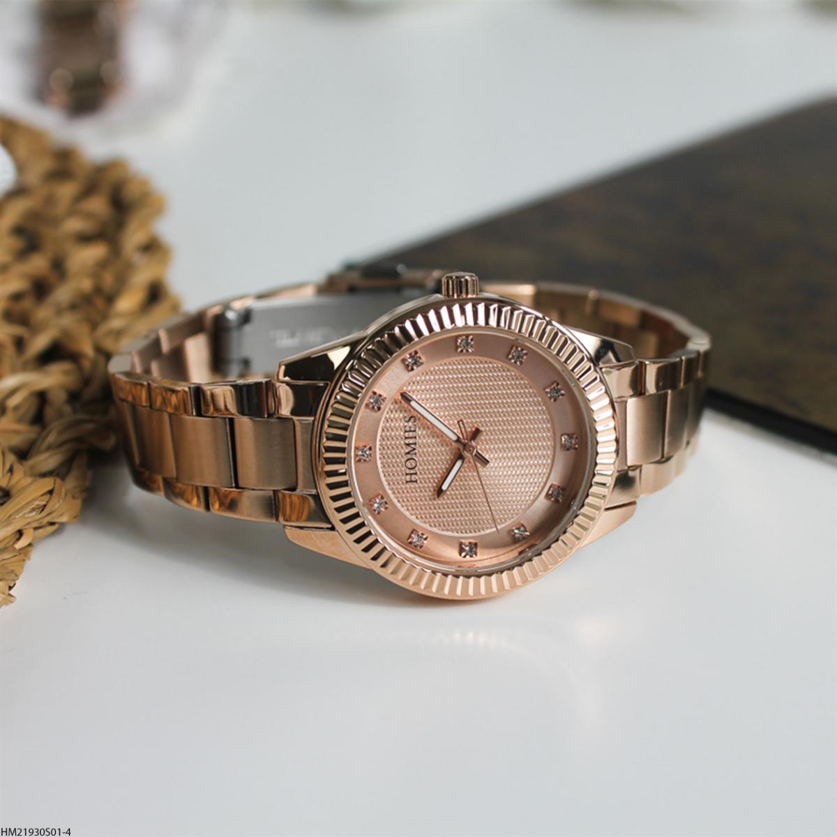 Homies HM21930S01-4 35 mm Rose Gold Çelik Kordon Analog Kadın Kol Saati