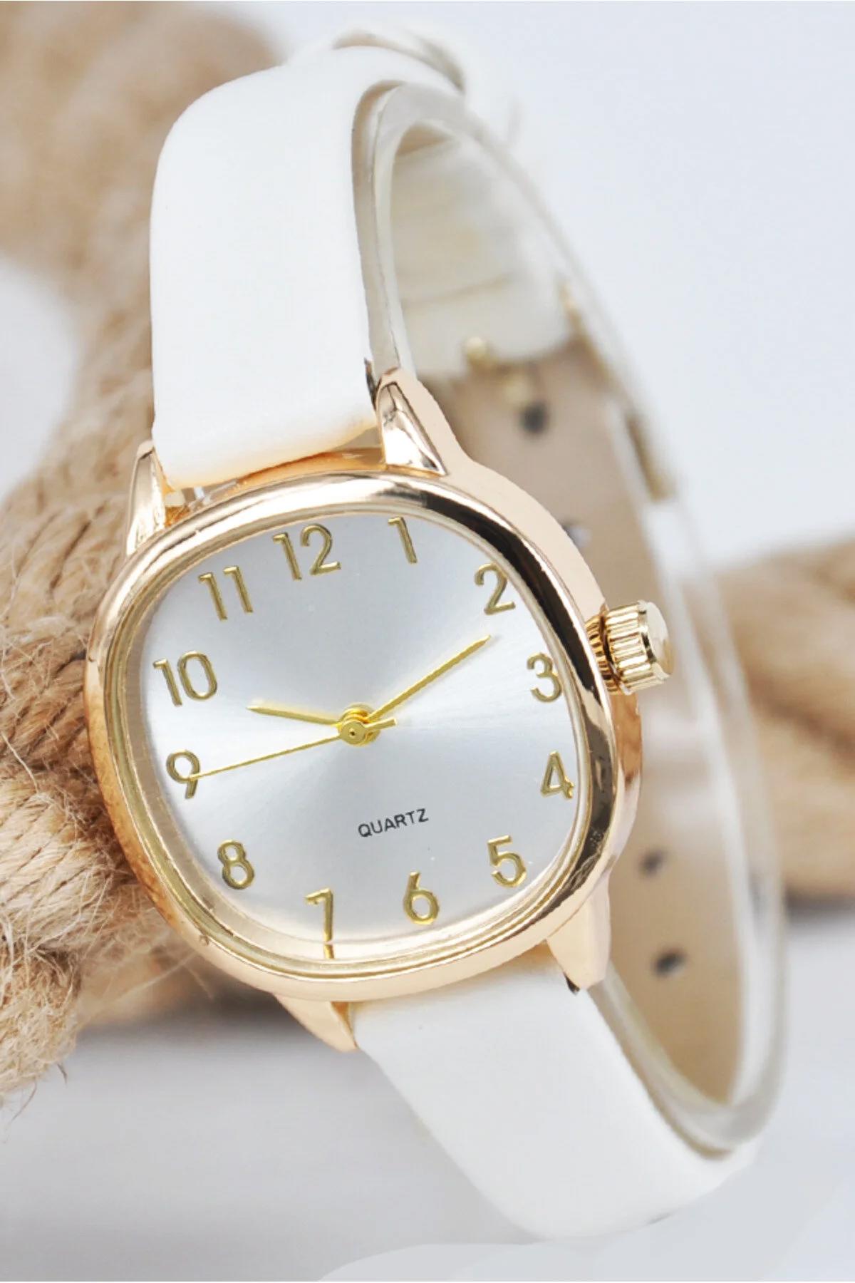 Storeay STA-1126 36-40 mm Beyaz Deri Kordon Analog Kadın Kol Saati