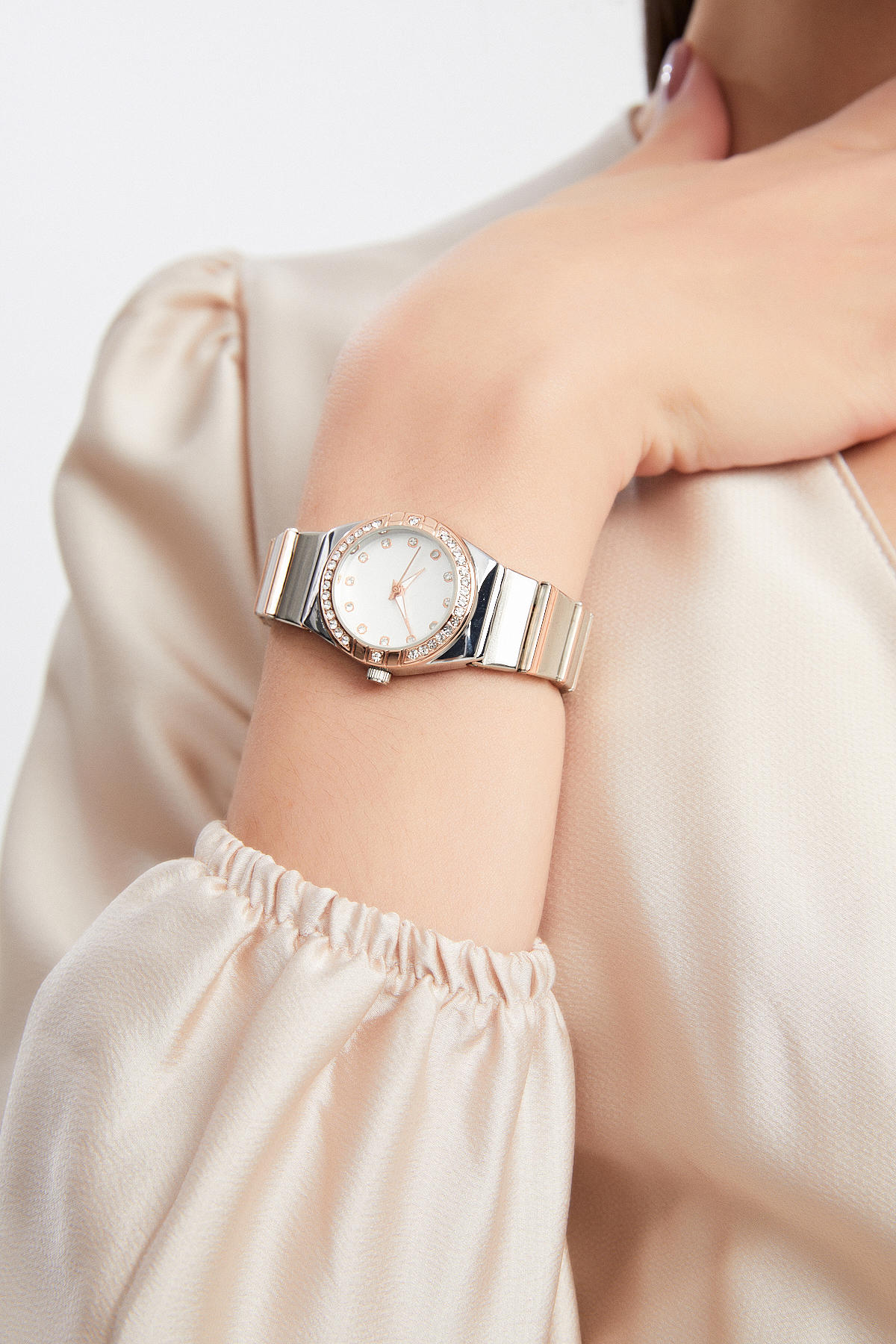 Padam Paris PDMS158-PDMSM92 30 mm Gri Metal Kordon Analog Kadın Kol Saati