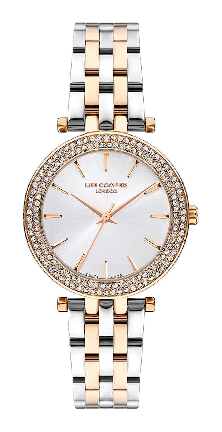 Lee Cooper LC07864.530 40 mm Gri Çelik Kordon Analog Kadın Kol Saati