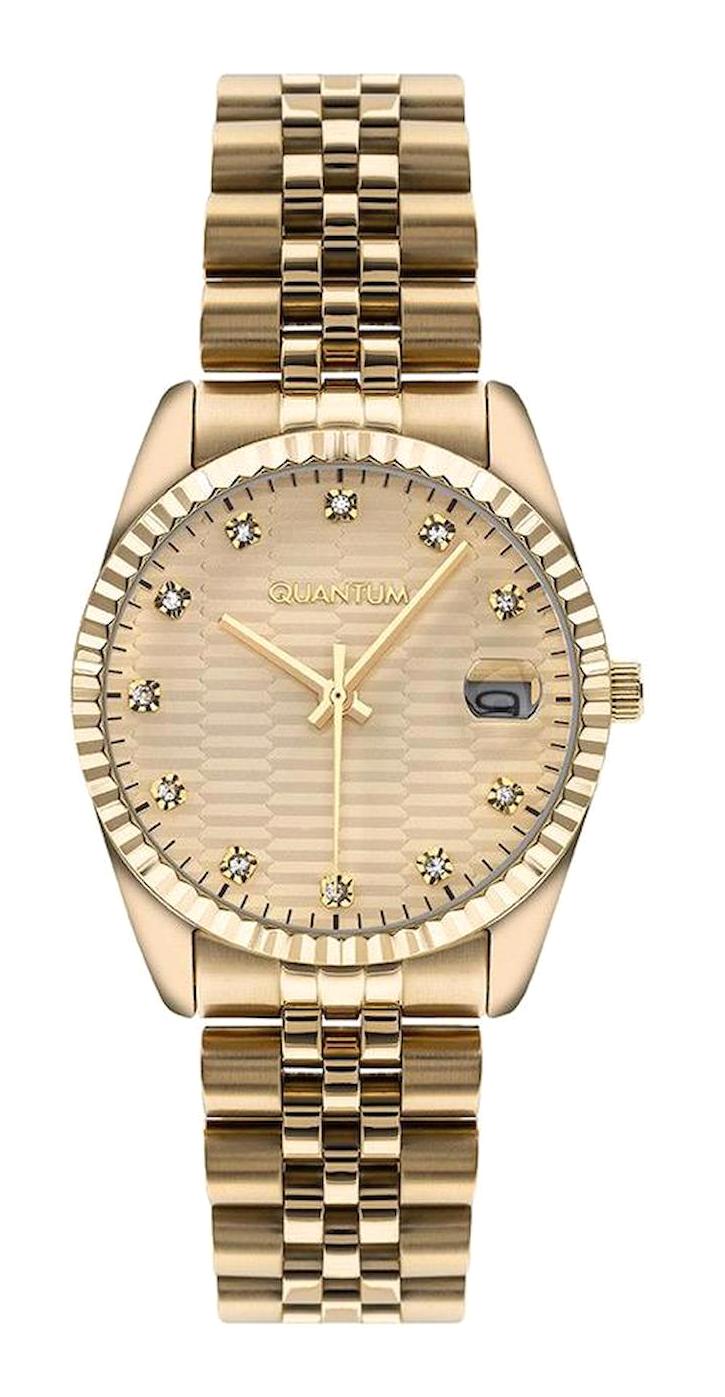 Quantum IML1042.110 Takvimli 35 mm Rose Gold Çelik Kordon Analog Kadın Kol Saati