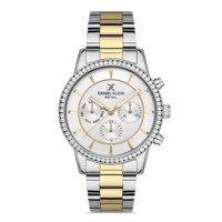 Daniel Klein DKE.1.10229.5 Takvimli 34 mm Altın-Gri Metal Kordon Analog Kadın Kol Saati