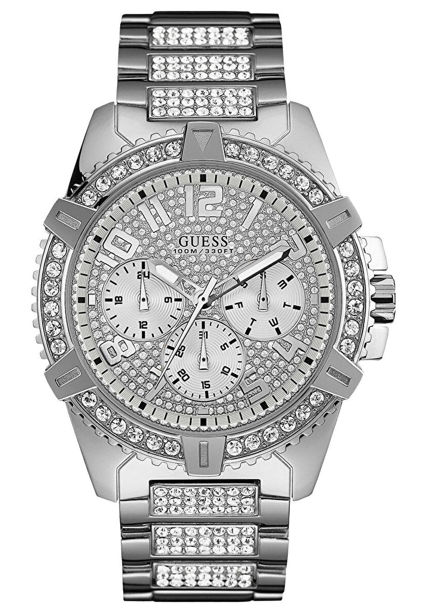 Guess GUW0799G1 Takvimli 48 mm Gri Çelik Kordon Analog Kadın Kol Saati