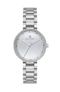 David Guner DG-8138LA-A1 32 mm Gri Çelik Kordon Analog Kadın Kol Saati