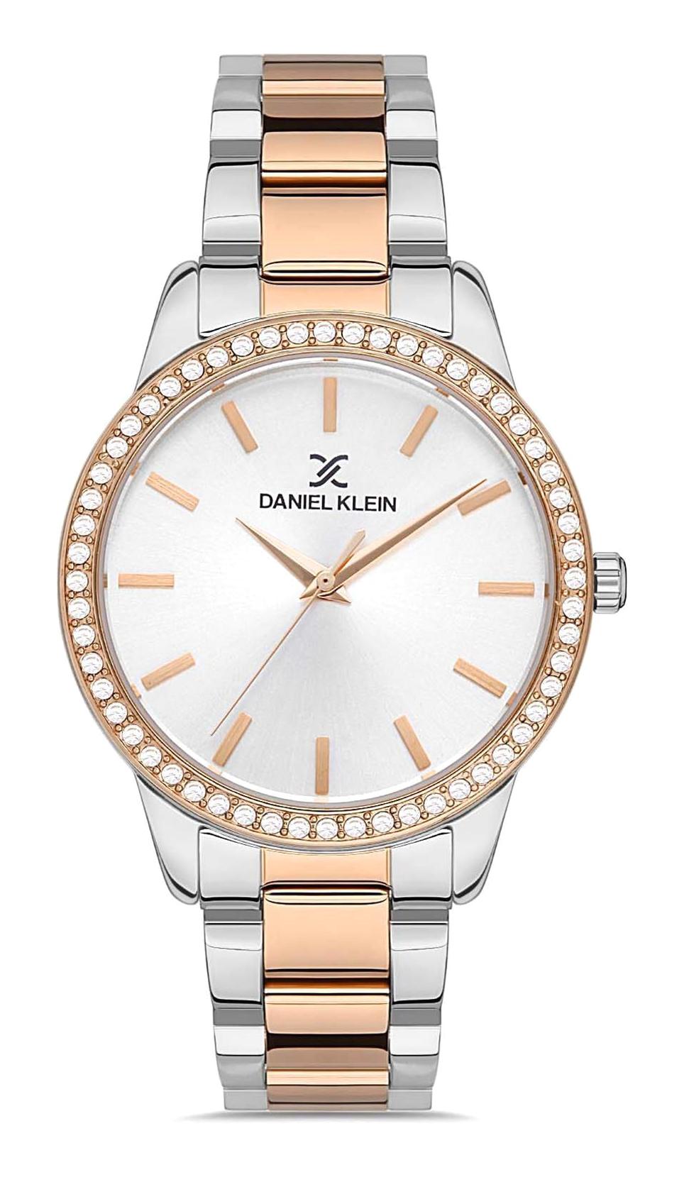 Daniel Klein DKE.1.10001.4 Gri-Rose Gold Metal Kordon Analog Kadın Kol Saati