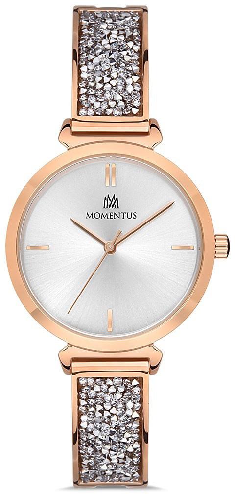 Momentus SW274R-02SR 33 mm Gri-Rose Gold Çelik Kordon Analog Kadın Kol Saati
