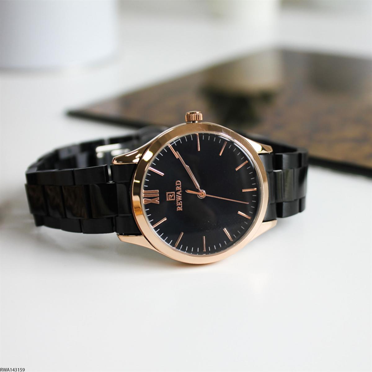 Reward RWA143159 30 mm Siyah Çelik Kordon Analog Kadın Kol Saati