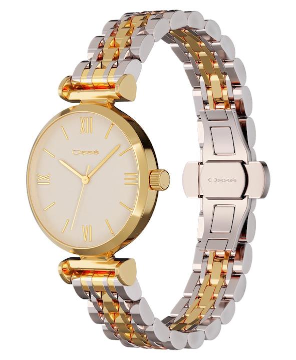 Osse 10104LD 32 mm Altın-Gri Metal Kordon Analog Kadın Kol Saati