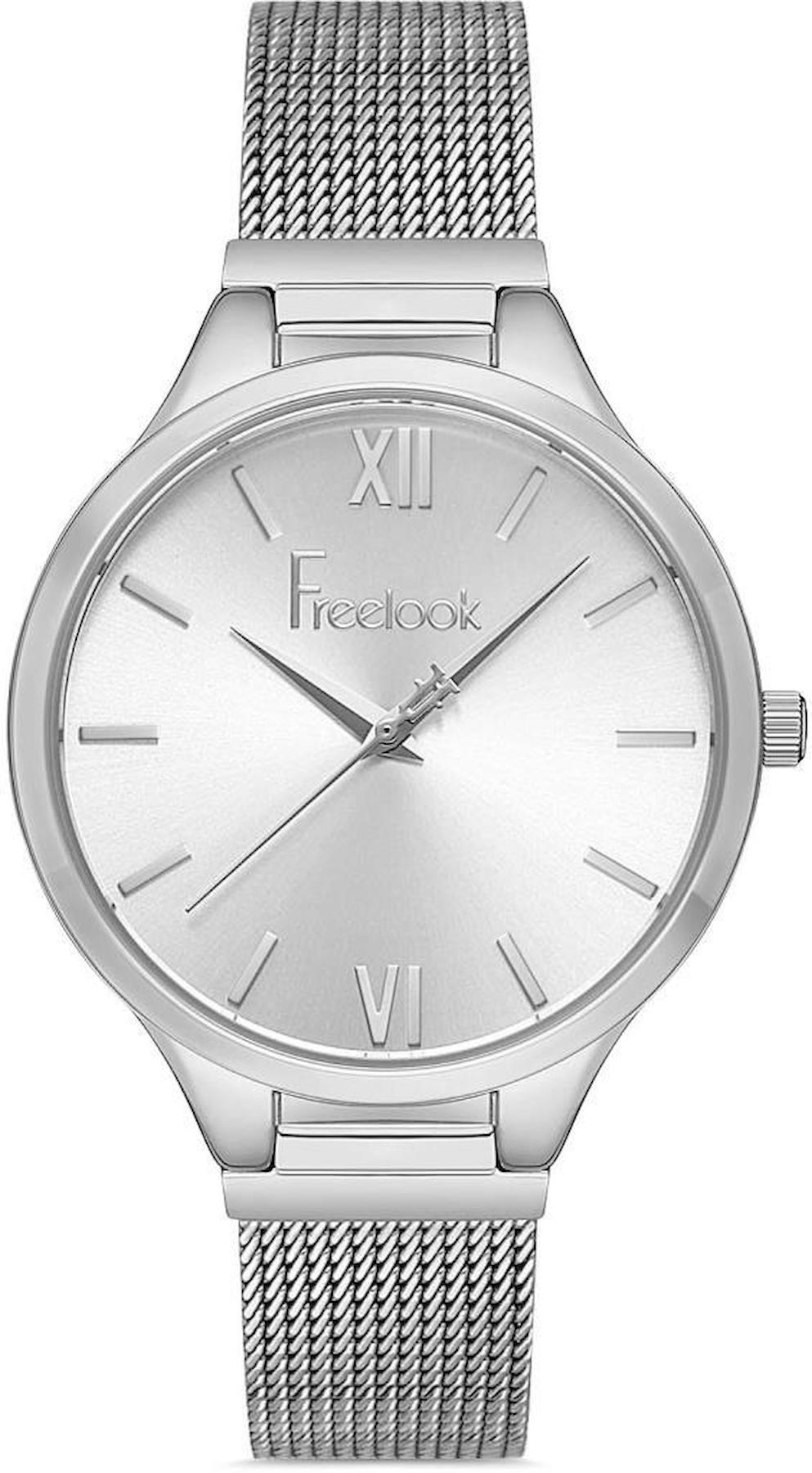 Freelook FL.1.10093.1 34 mm Gri Hasır Kordon Analog Kadın Kol Saati