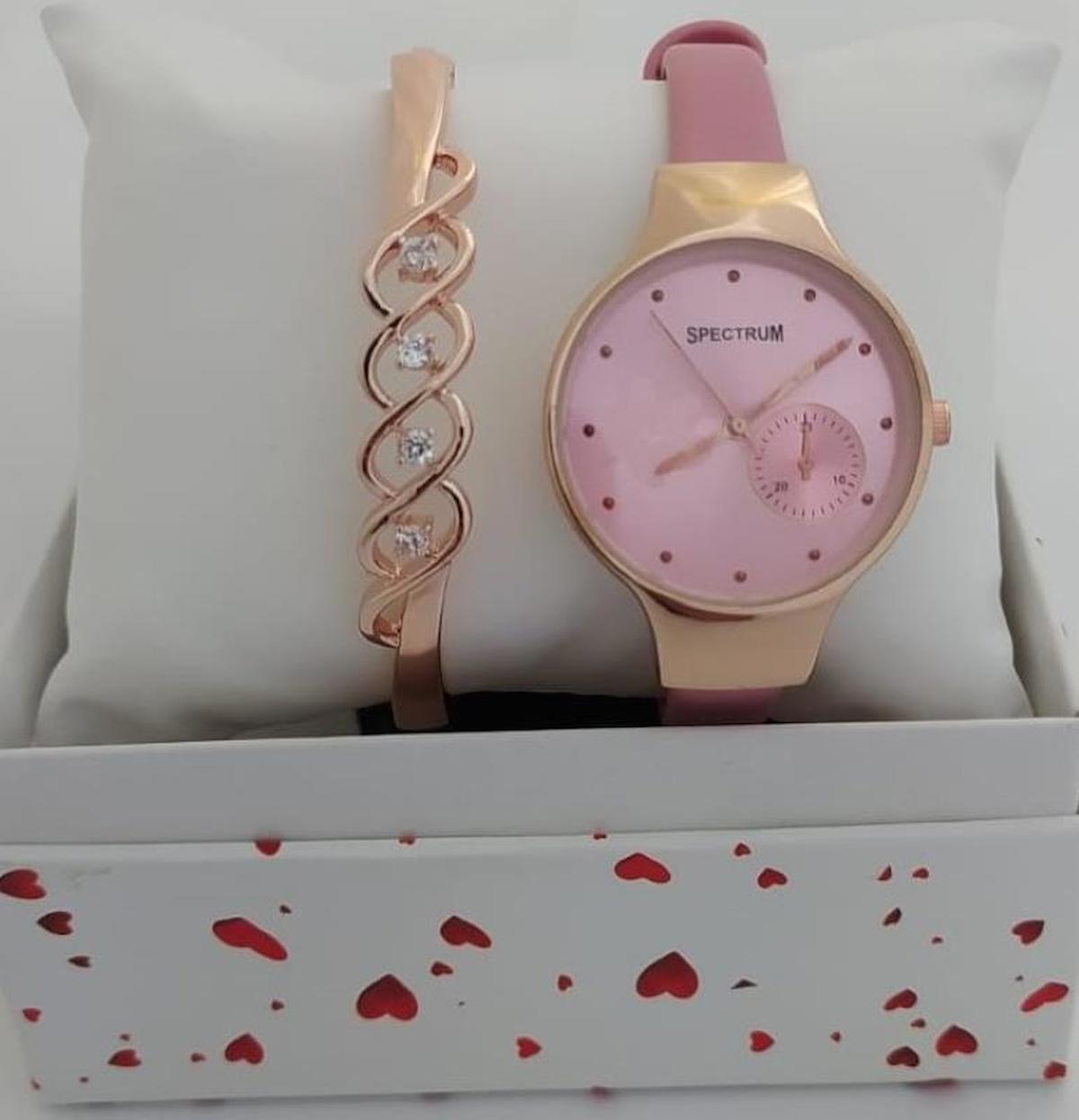 Stillove 31-35 mm Pembe Deri Kordon Analog Kadın Kol Saati