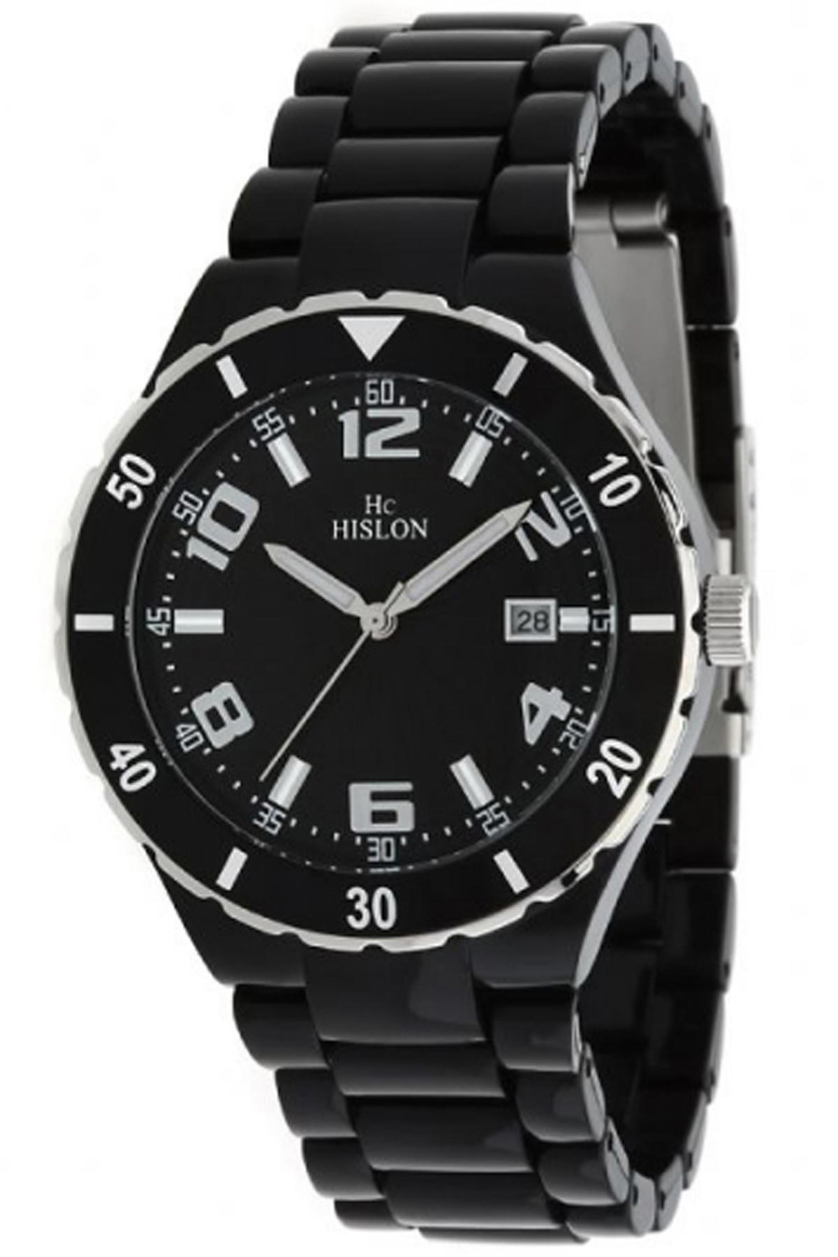 Hislon 3125-24324 Takvimli 39 mm Siyah Silikon Kordon Analog Kadın Kol Saati