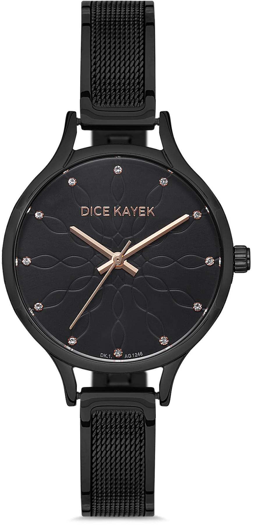 Dice Kayek DK.1.AG1246.09 37 mm Siyah Metal Kordon Analog Kadın Kol Saati