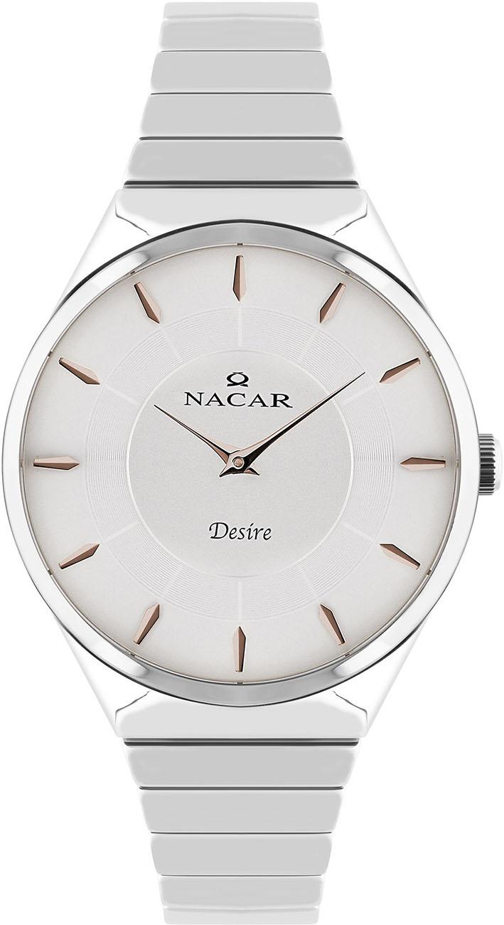 Nacar 10-3930165-ASRM 38 mm Gri Metal Kordon Analog Kadın Kol Saati