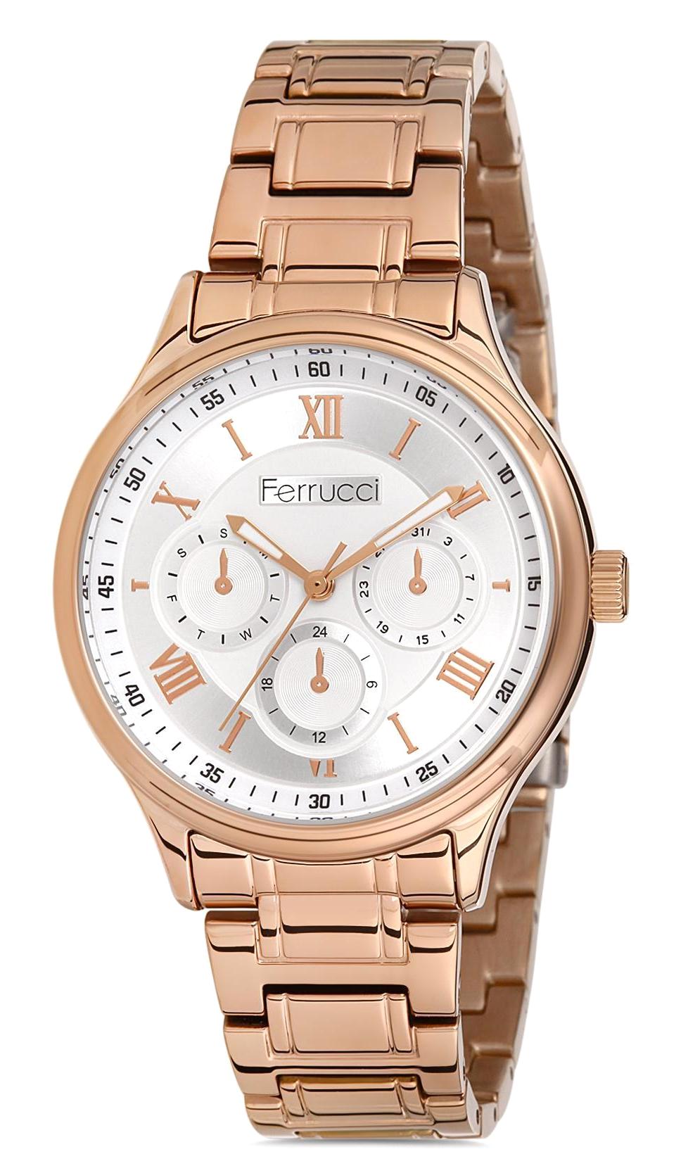 Ferrucci 9FM2567 36 mm Rose Gold Metal Kordon Analog Kadın Kol Saati
