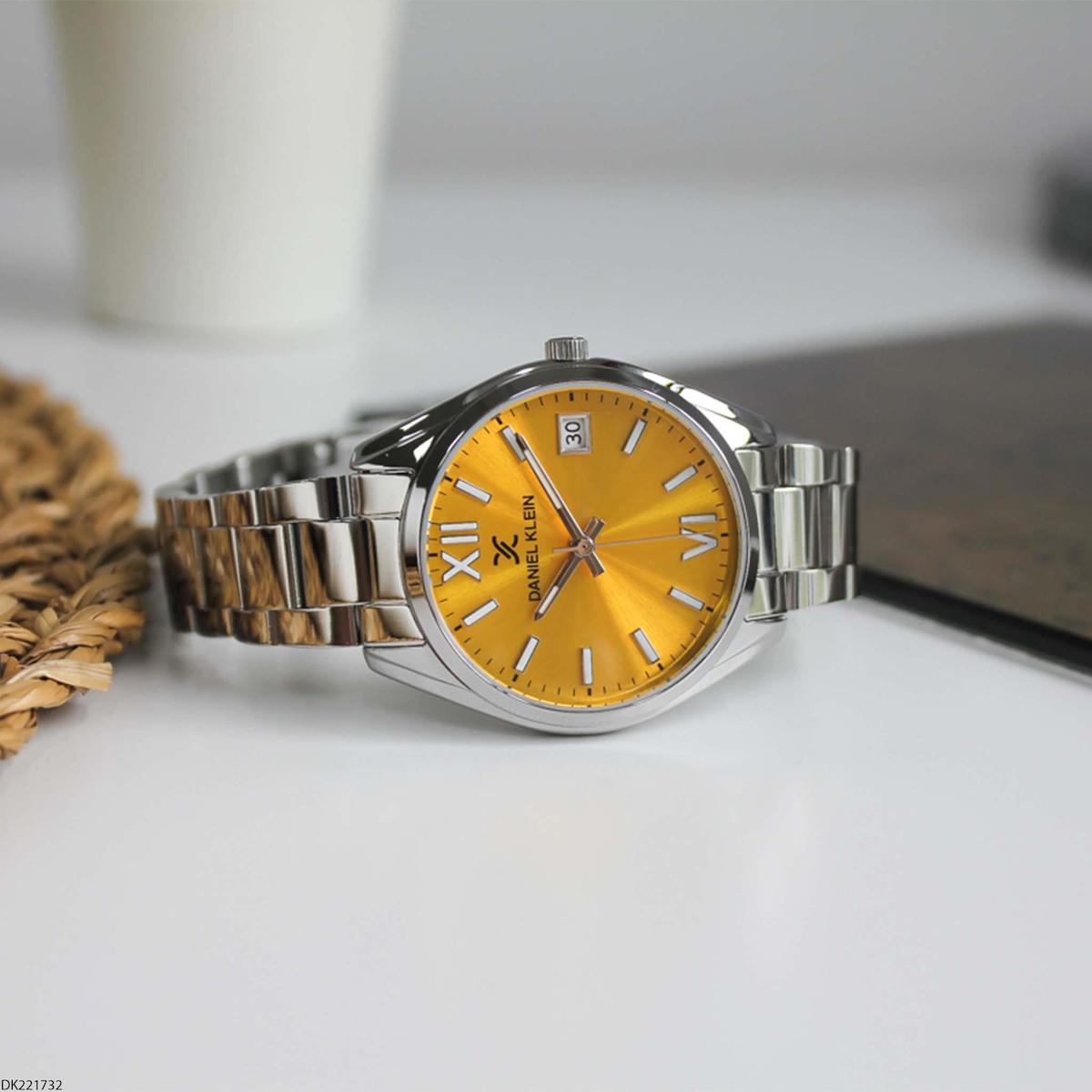 Daniel Klein DK221732 Takvimli 35 mm Gri Çelik Kordon Analog Kadın Kol Saati