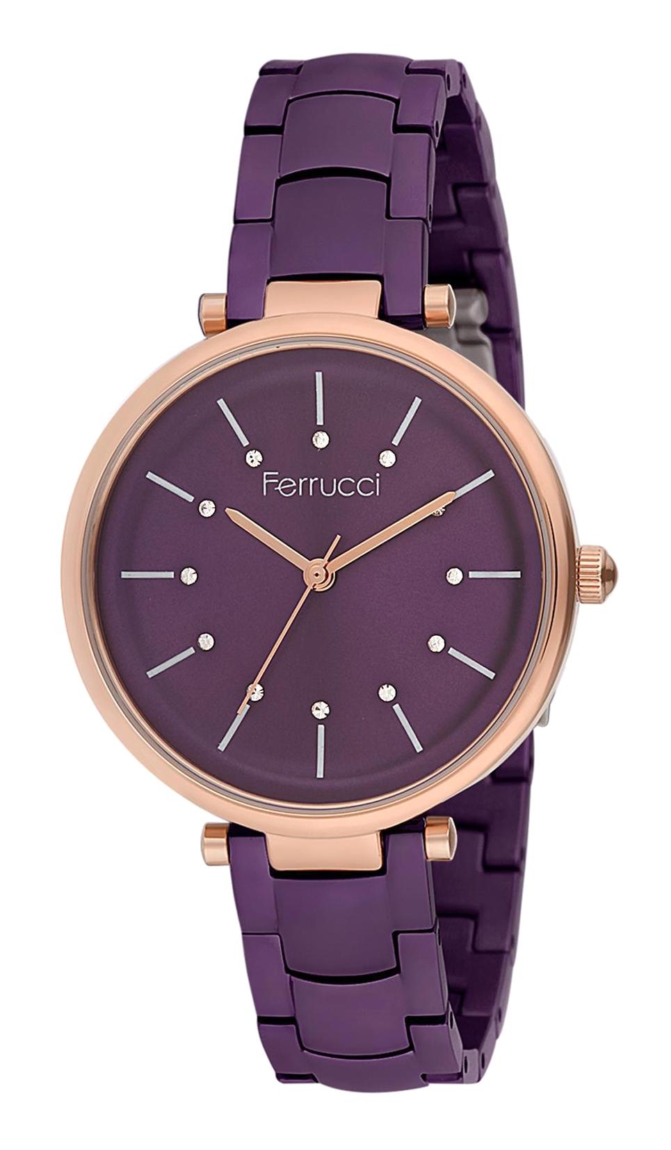 Ferrucci 9FM513 38 mm Mor Metal Kordon Analog Kadın Kol Saati