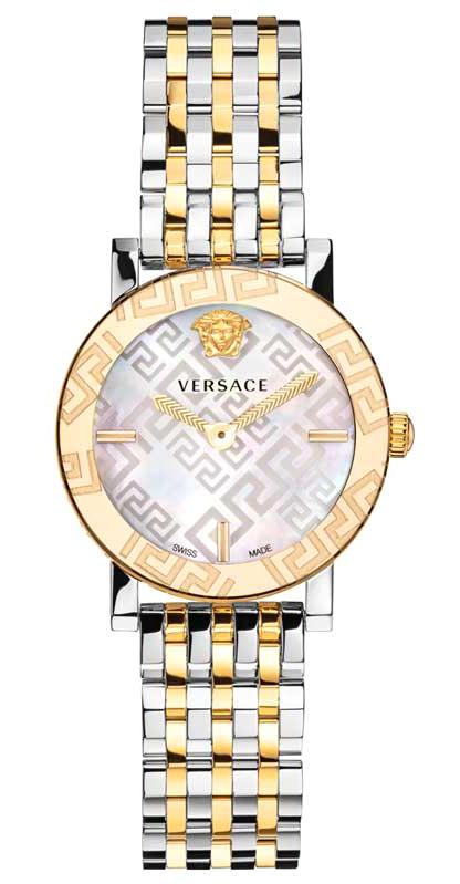Versace VRSCVEU300421 32 mm Altın-Gri Metal Kordon Analog Kadın Kol Saati