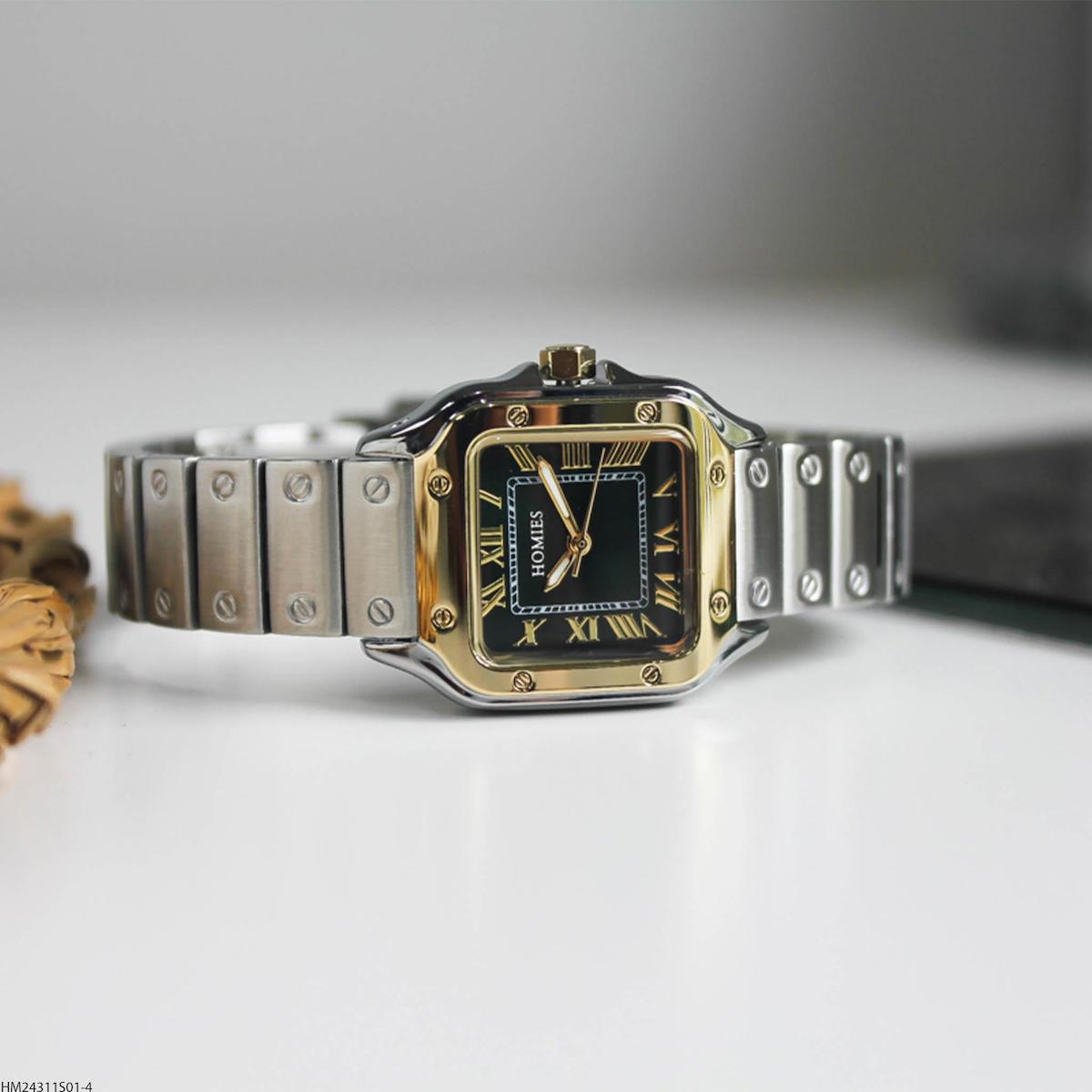 Homies HM24311S01-4 28 mm Gri Çelik Kordon Analog Kadın Kol Saati