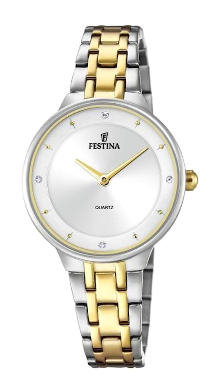 Festina F20625/1 34 mm Altın-Gri Çelik Kordon Analog Kadın Kol Saati