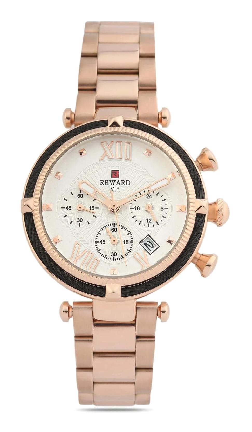 Reward A000965 Takvimli 38 mm Rose Gold Metal Kordon Analog Kadın Kol Saati