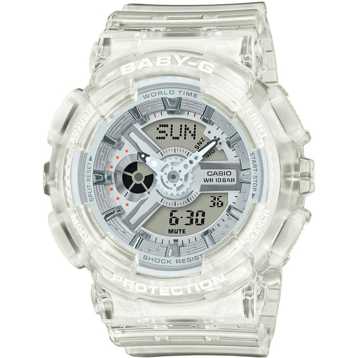 Casio BABY-G BA-110XCR-7ADR Takvimli 43.4 mm Beyaz Silikon Kordon Analog Kadın Kol Saati