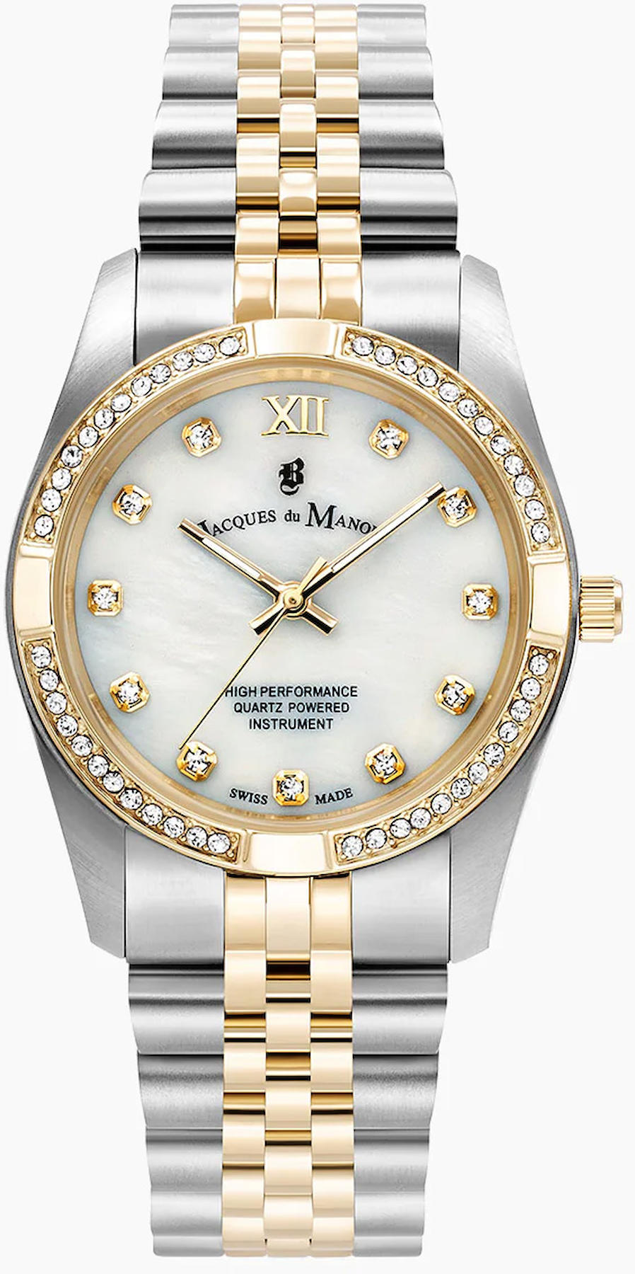 Jacques Du Manoir JWL02002 34 mm Altın-Gri Çelik Kordon Analog Kadın Kol Saati