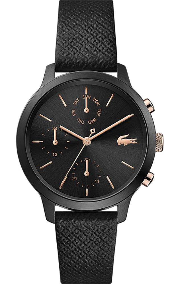 Lacoste LAC2001153 36 mm Siyah Deri Kordon Analog Kadın Kol Saati
