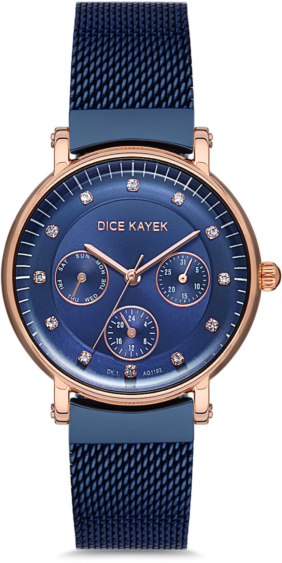 Dice Kayek DK.1.AG1193.02 34 mm Lacivert Metal Kordon Analog Kadın Kol Saati