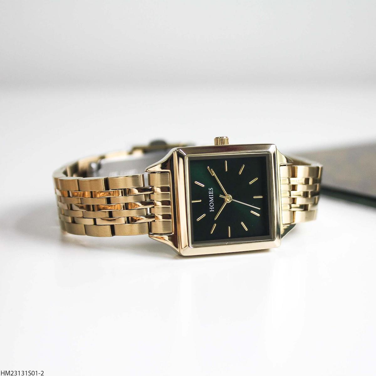 Homies HM23131S01-2 30 mm Altın Çelik Kordon Analog Kadın Kol Saati