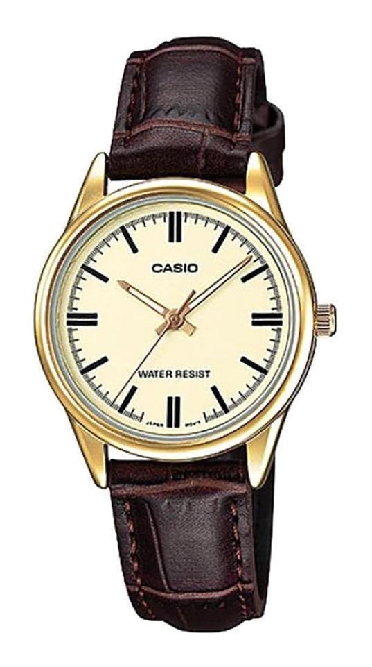 Casio LTP-V005GL-9AUDF 28 mm Kahverengi Deri Kordon Analog Kadın Kol Saati