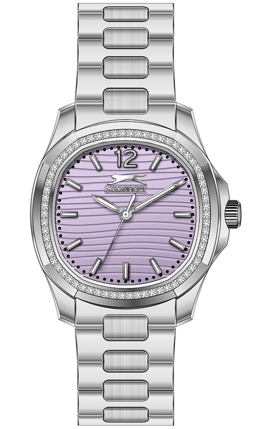Slazenger SL.09.2238.3.08 34 mm Gri Çelik Kordon Analog Kadın Kol Saati