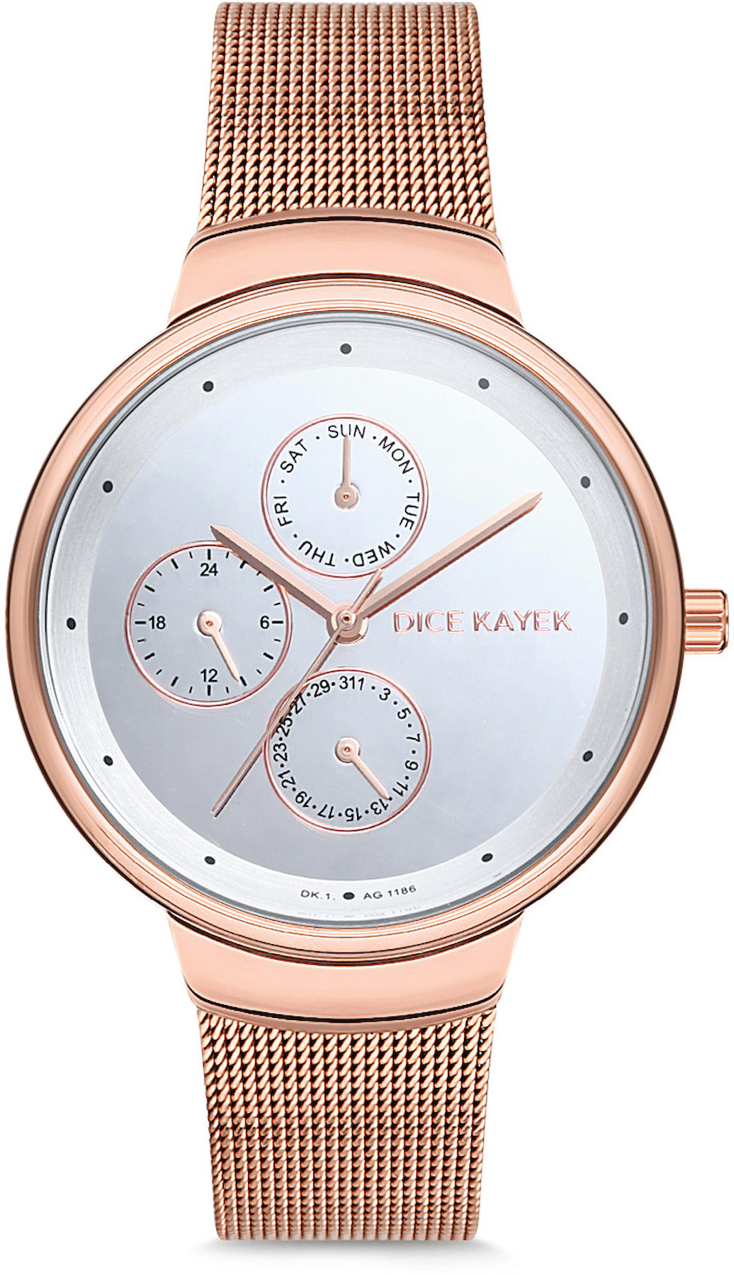 Dice Kayek DK.1.AG1186.03 36 mm Rose Gold Metal Kordon Analog Kadın Kol Saati