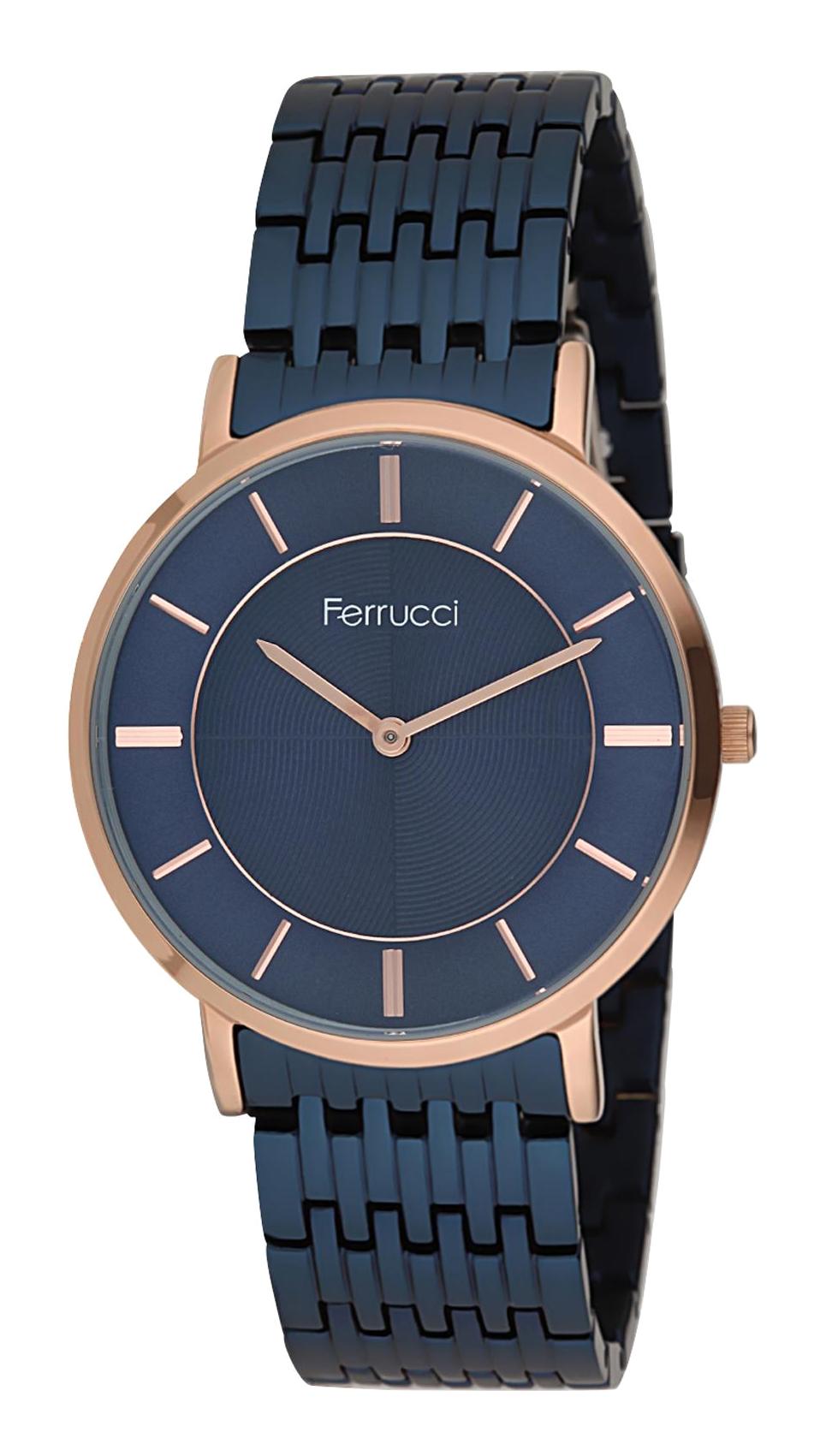 Ferrucci 8FM1542 38 mm Lacivert Metal Kordon Analog Kadın Kol Saati