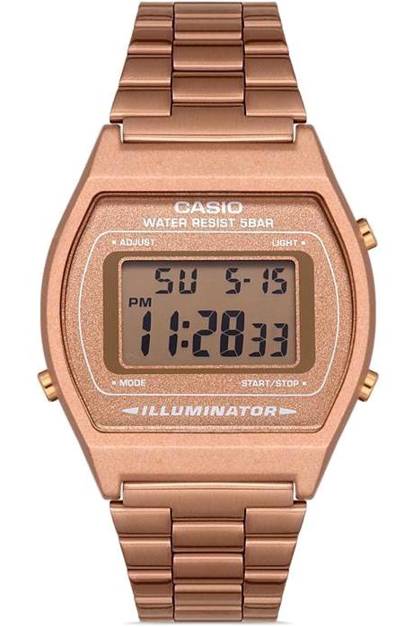 Casio B640WC-5ADF Takvimli 35 mm Rose Gold Çelik Kordon Dijital Kadın Kol Saati