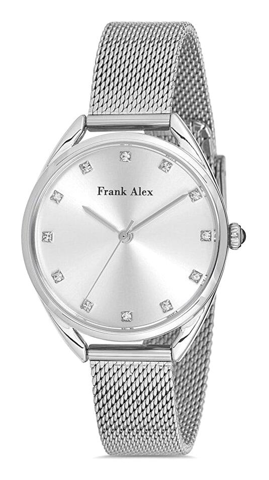 Frank Alex FA.0721.12230H.01 34 mm Gri Metal Kordon Analog Kadın Kol Saati