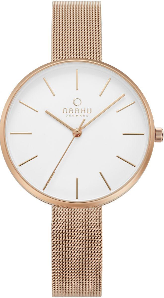Obaku Denmark V211LXVIMV 36 mm Rose Gold Çelik Kordon Analog Kadın Kol Saati