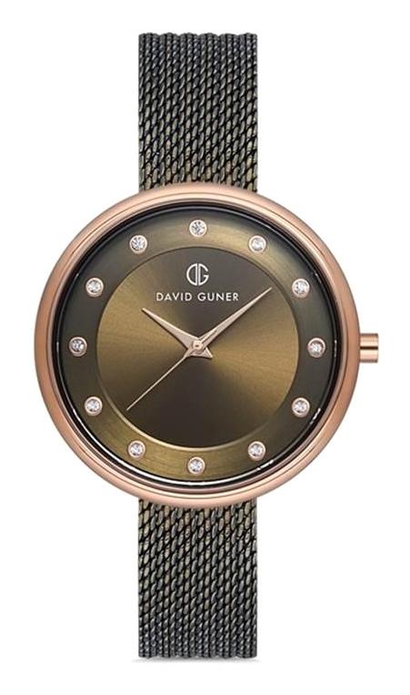 David Guner DG-8133LC-ZG10 36 mm Siyah Çelik Kordon Analog Kadın Kol Saati