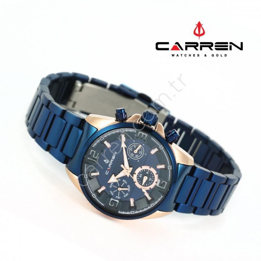 Carren 1080 LLR 37 mm Lacivert Çelik Kordon Analog Kadın Kol Saati