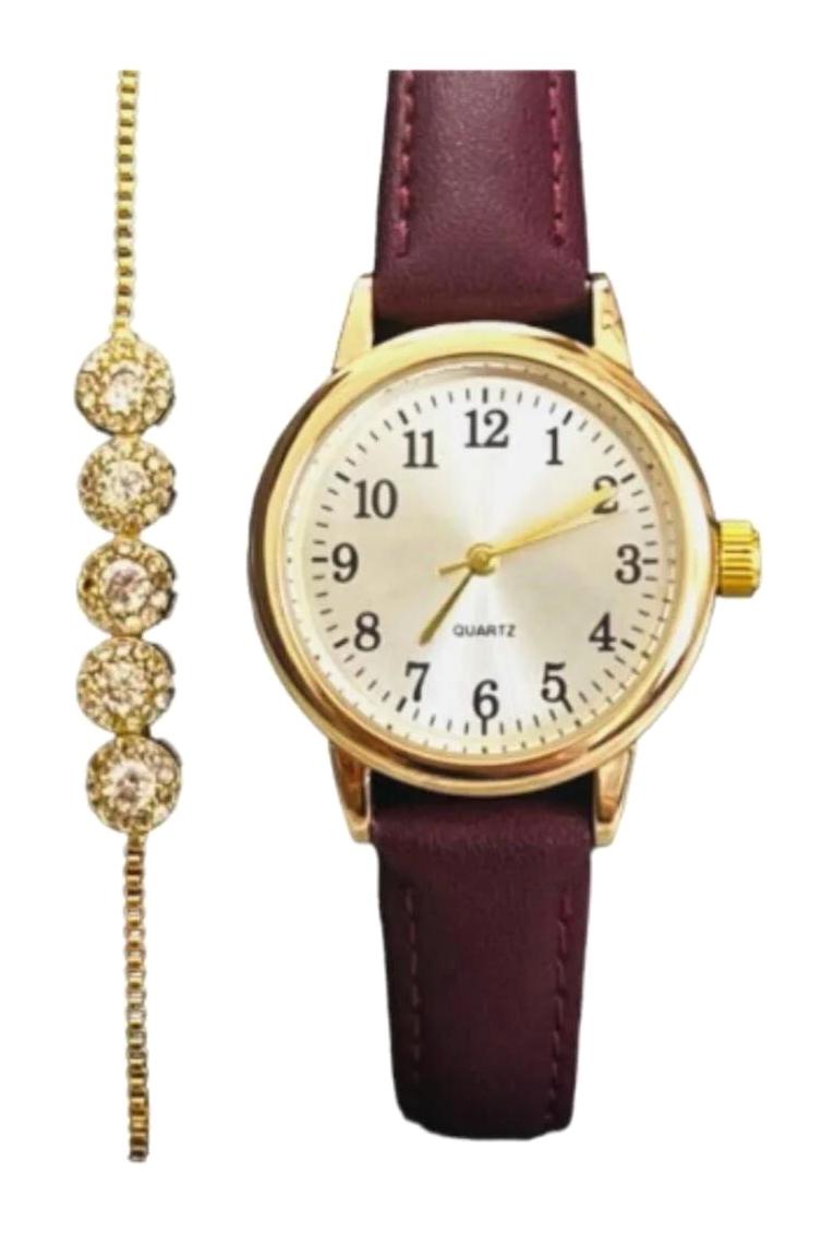 Spectrum 36-40 mm Bordo Plastik-Silikon Kordon Analog Kadın Kol Saati